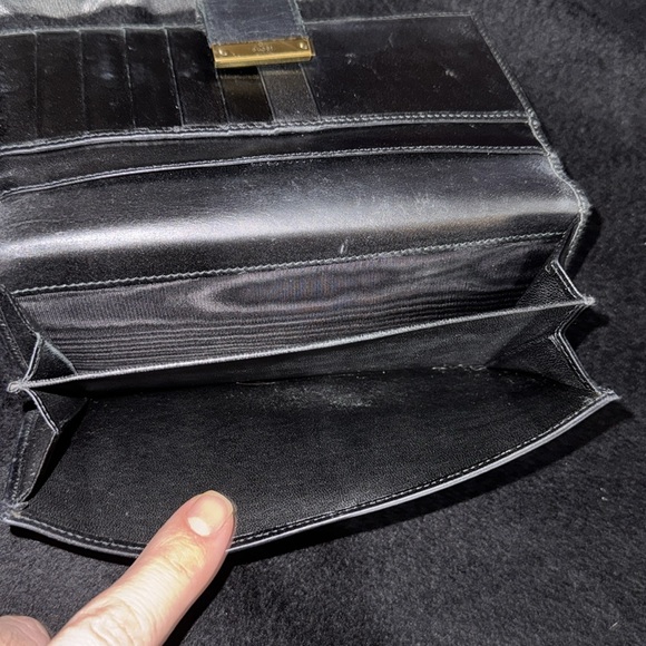 Women’s or Men's Black Monogram Canvas Gucci Vintage Long Wallet! Preloved 7/10 - Picture 6 of 17